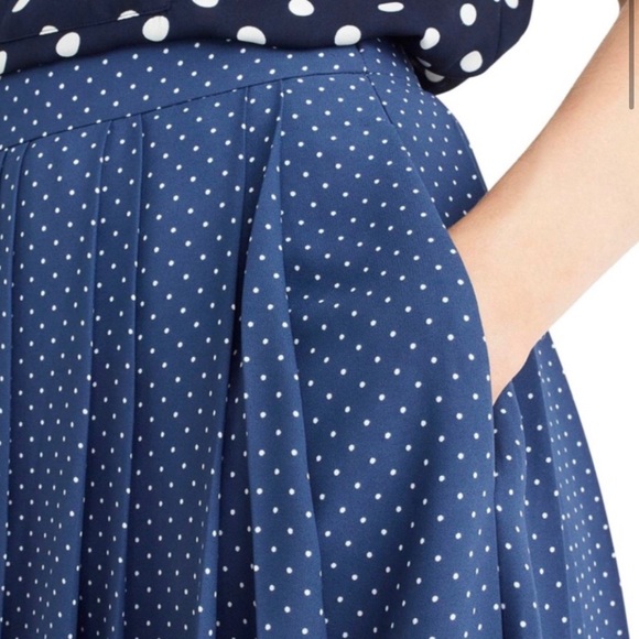 J. Crew Double Pleated Polka Dot Skirt - Picture 4 of 4